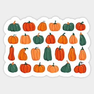 Autumn vibes vibrant colored pumpkin Sticker